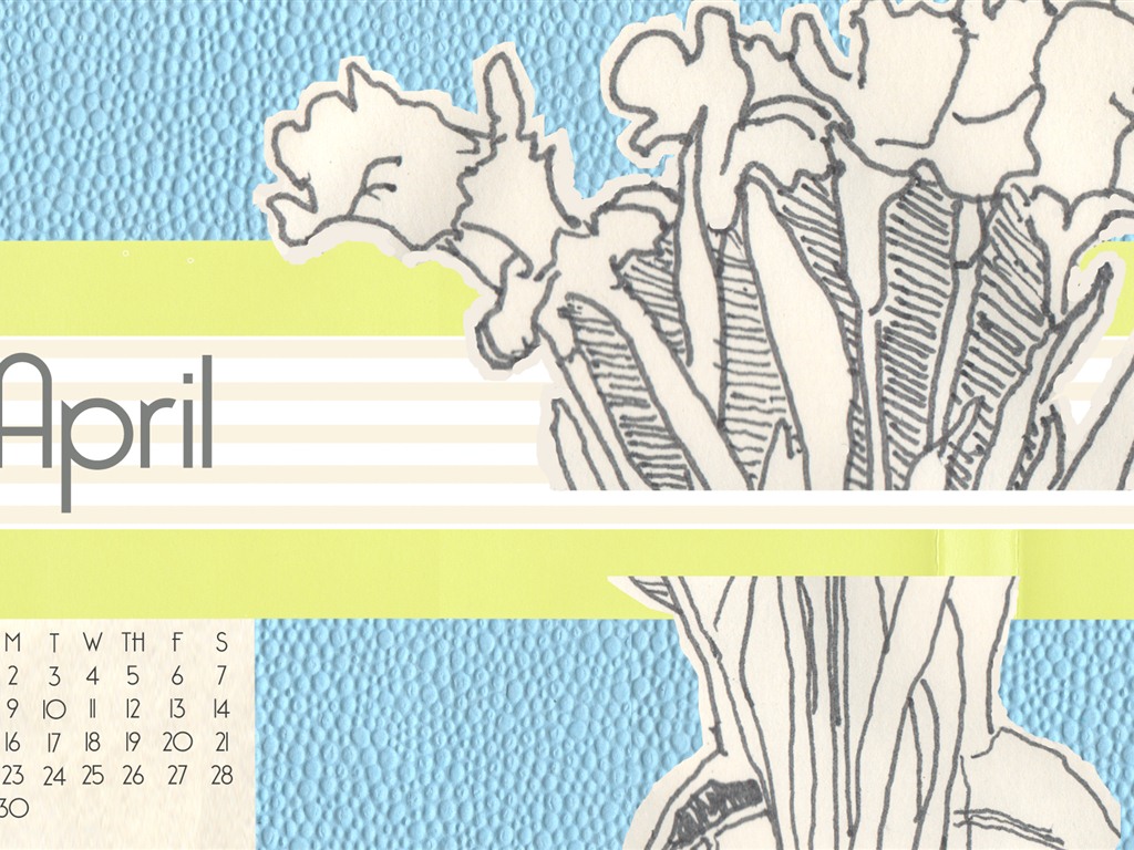 Апрель 2012 календарь обои (1) #2 - 1024x768