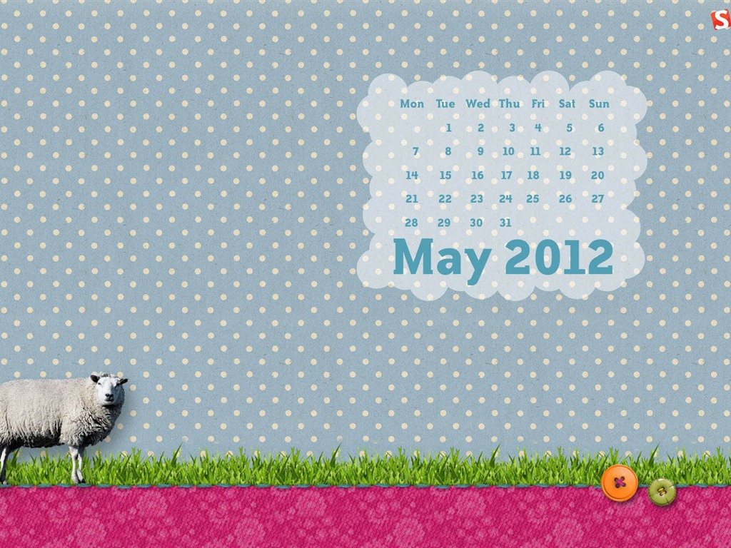 Май 2012 Календарь обои (2) #8 - 1024x768