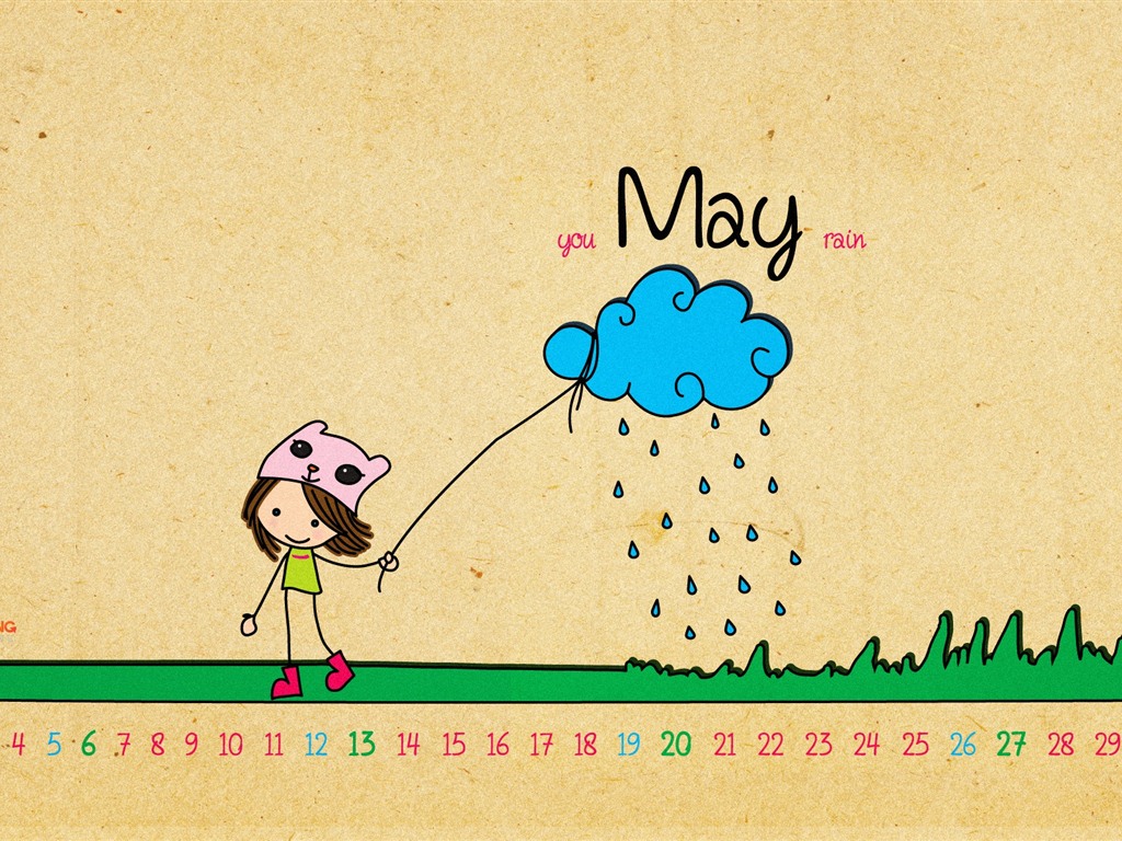 Май 2012 Календарь обои (2) #14 - 1024x768