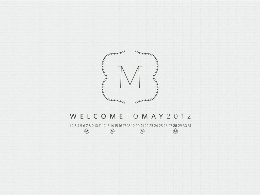 Calendario Mayo 2012 Fondos de pantalla (2) #18 - 1024x768