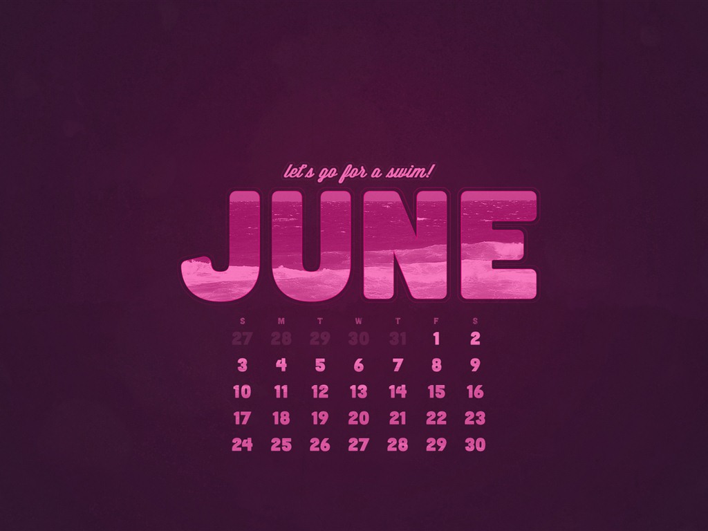 Calendario de junio de 2012 fondos de pantalla (1) #3 - 1024x768
