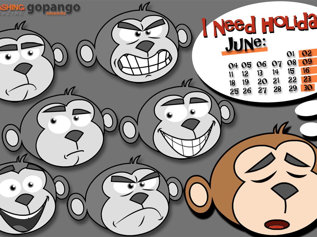 Juni 2012 Kalender Wallpapers (2) #3 - 1024x768