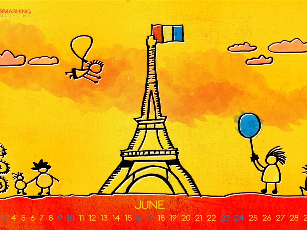 Juni 2012 Kalender Wallpapers (2) #9 - 1024x768