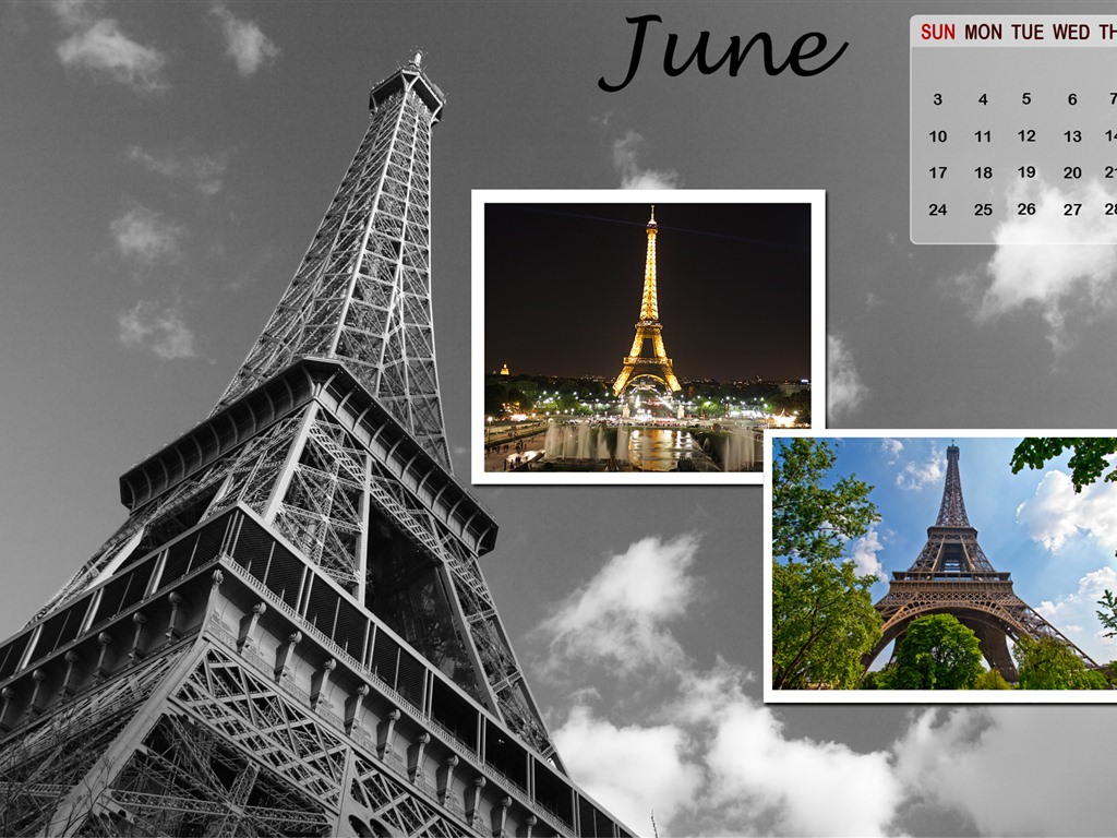 Calendario de junio de 2012 fondos de pantalla (2) #15 - 1024x768