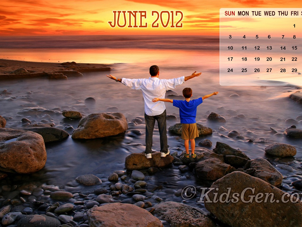 Calendario de junio de 2012 fondos de pantalla (2) #17 - 1024x768