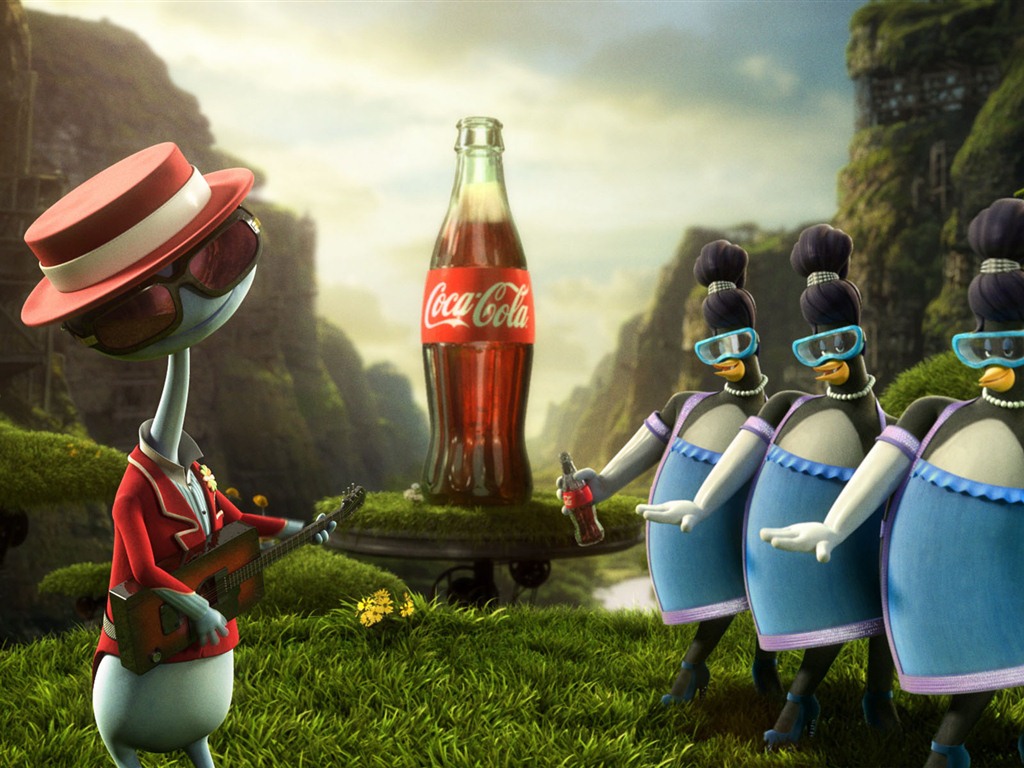 Coca-Cola schöne Ad Wallpaper #21 - 1024x768