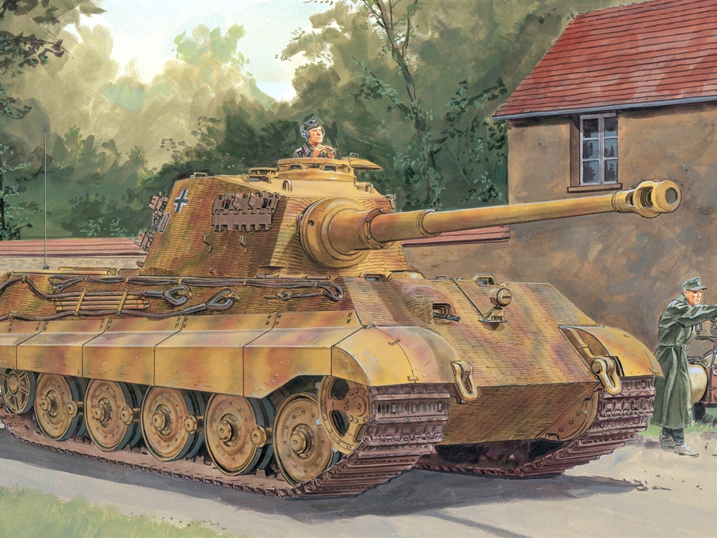 军事坦克装甲 高清绘画壁纸2 - 1024x768