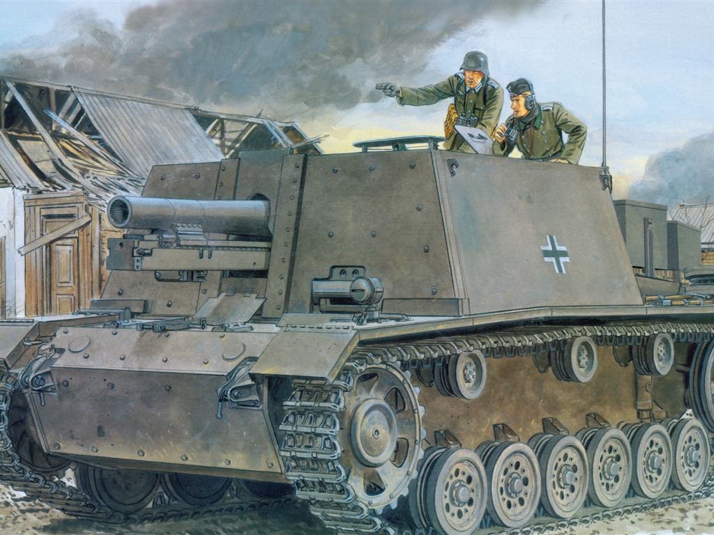 軍事坦克裝甲 高清繪畫壁紙 #12 - 1024x768