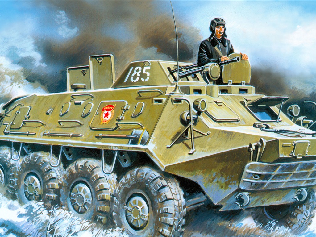 军事坦克装甲 高清绘画壁纸19 - 1024x768