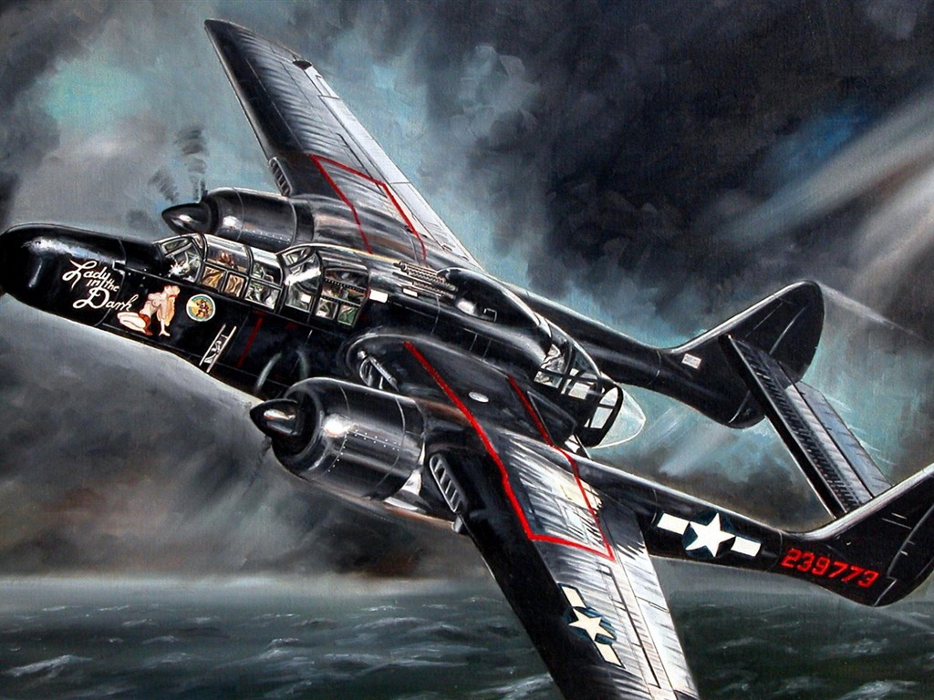 軍用機の飛行の絶妙な絵画の壁紙 #10 - 1024x768