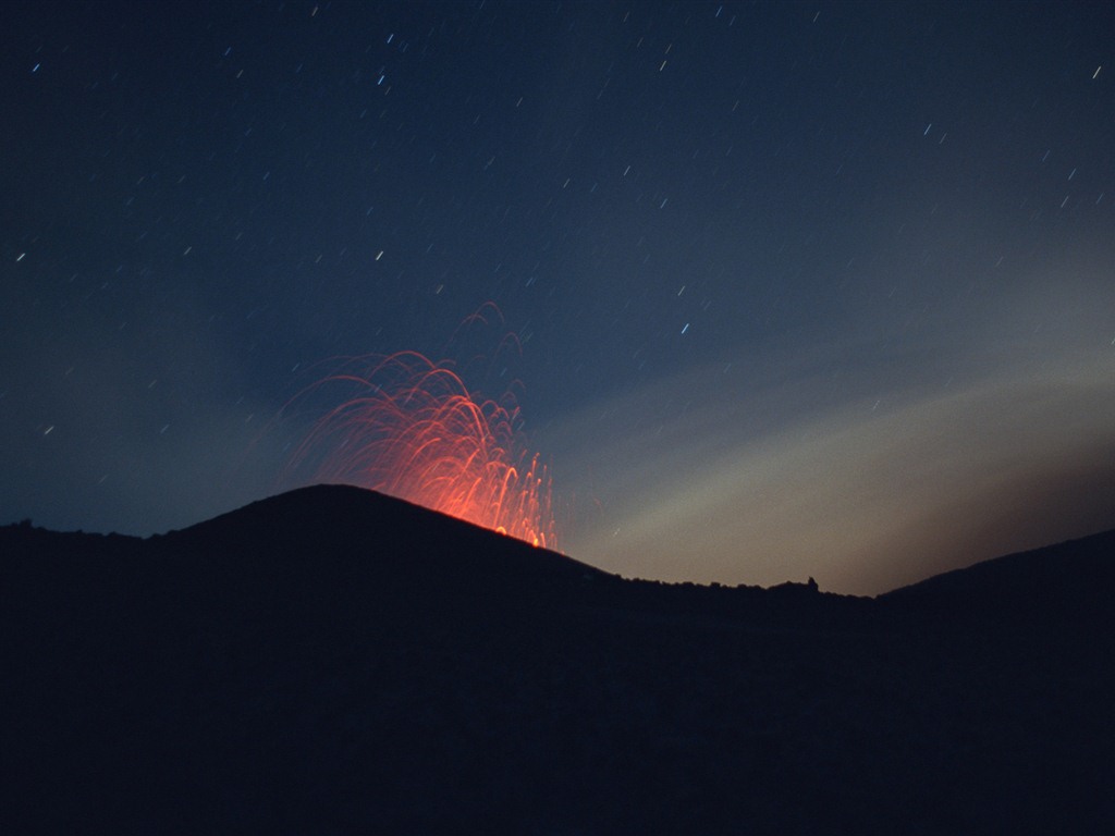 Vulkanausbruch von der herrlichen Landschaft Tapeten #10 - 1024x768