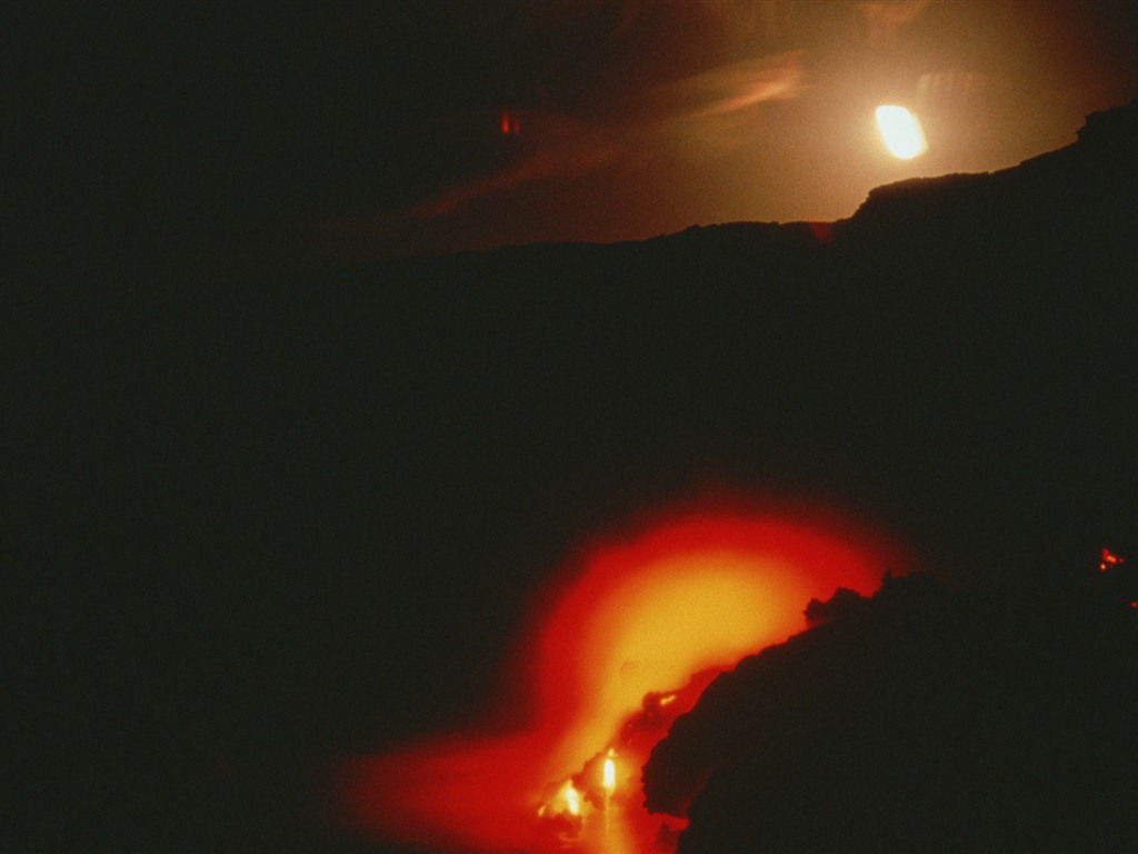 Vulkanausbruch von der herrlichen Landschaft Tapeten #16 - 1024x768