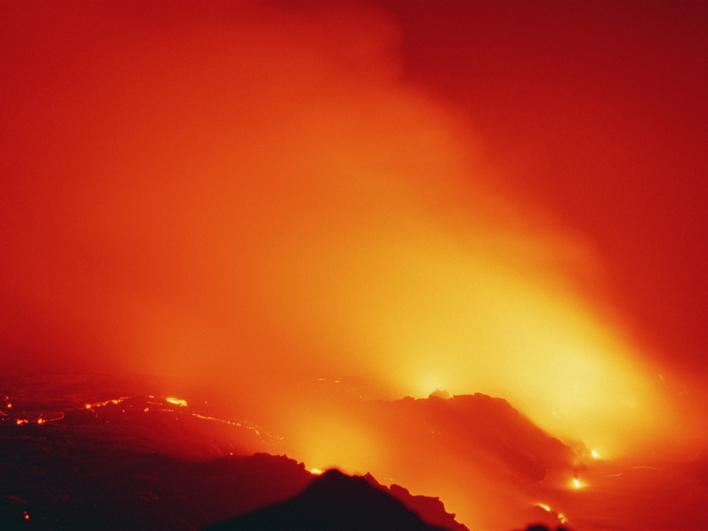 Vulkanausbruch von der herrlichen Landschaft Tapeten #18 - 1024x768