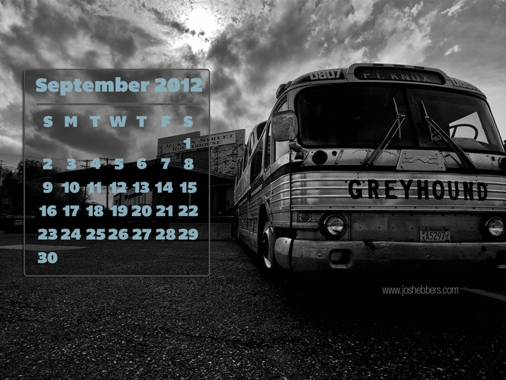 September 2012 Calendar wallpaper (1) #8 - 1024x768