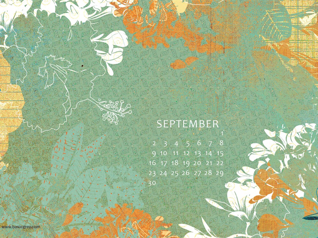 September 2012 Kalender Wallpaper (1) #11 - 1024x768