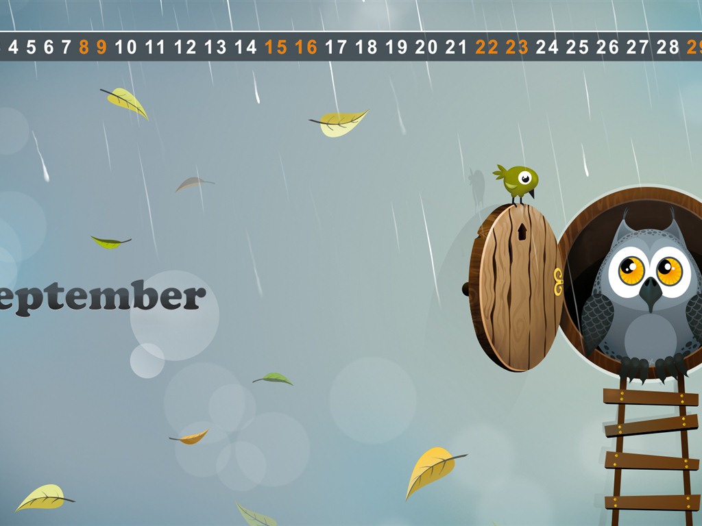 09 2012 Calendar fondo de pantalla (1) #17 - 1024x768