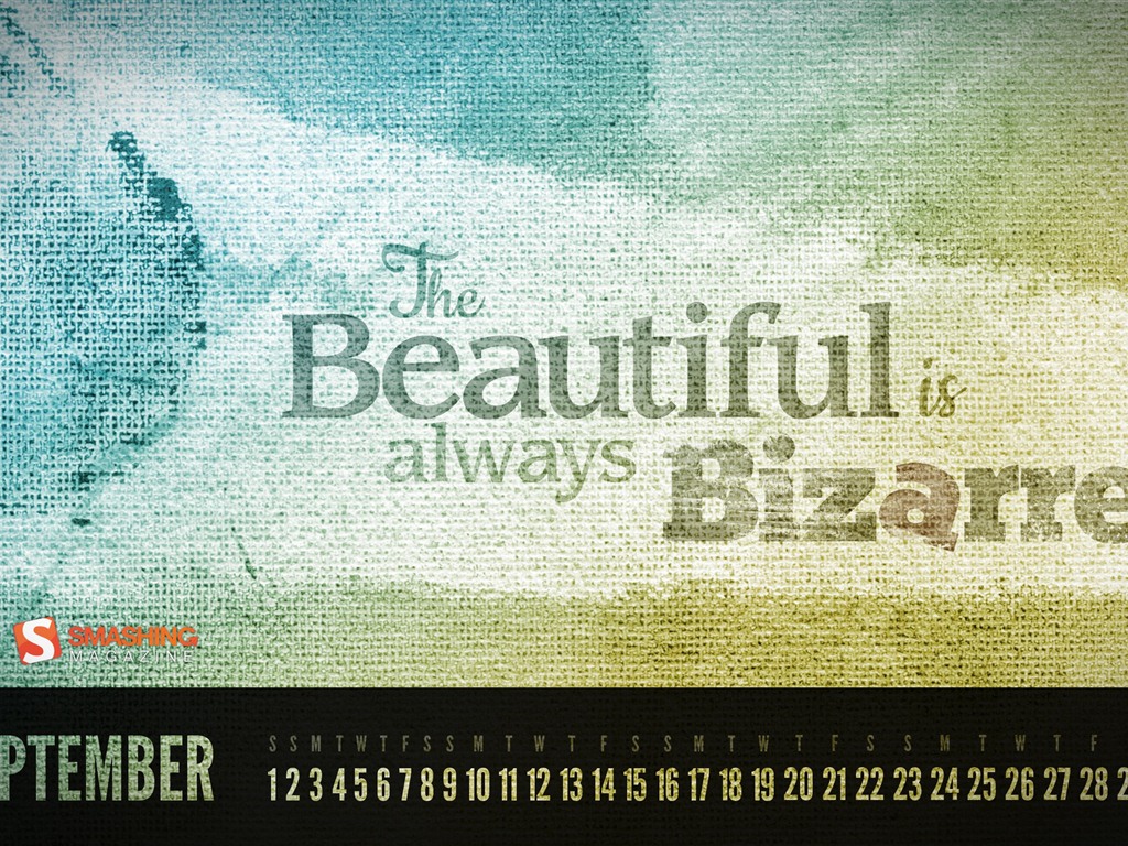 09 2012 Calendar fondo de pantalla (1) #20 - 1024x768