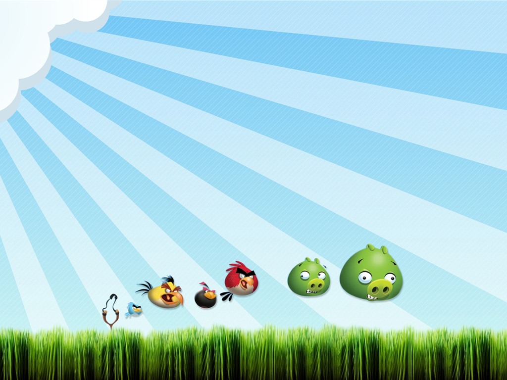 Angry Birds fonds d'écran de jeux #4 - 1024x768