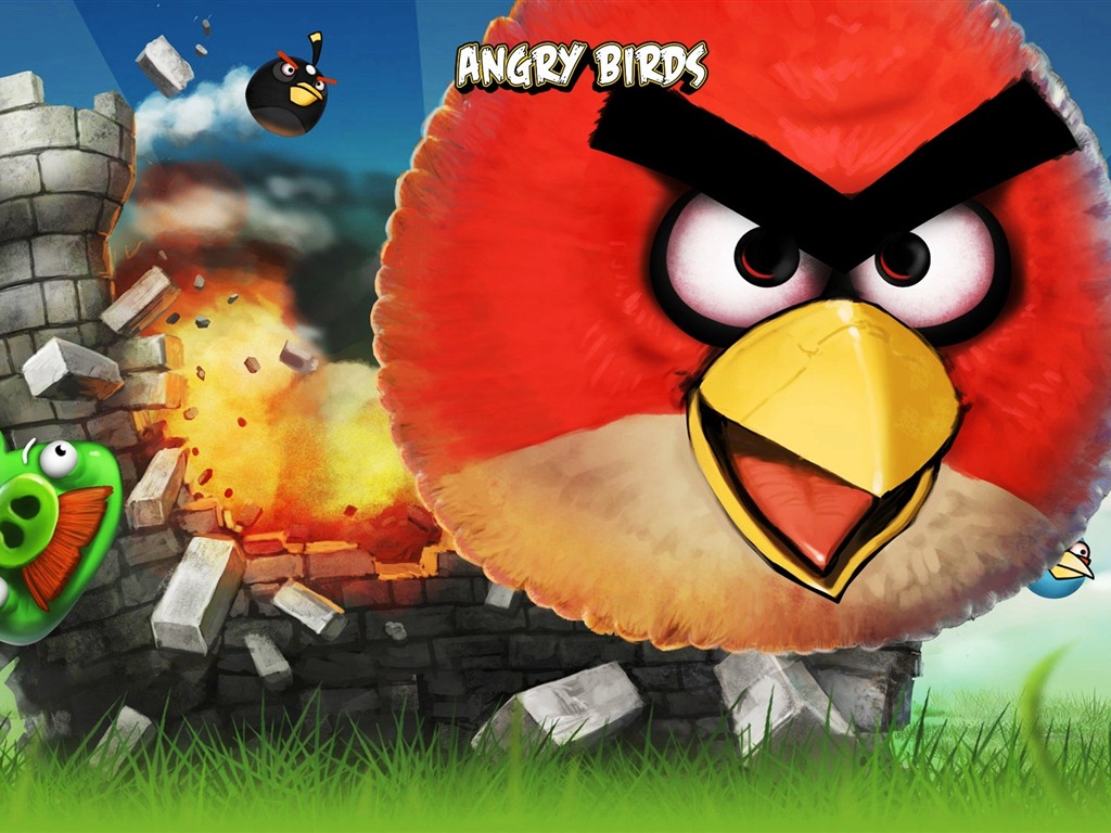 Angry Birds fonds d'écran de jeux #7 - 1024x768