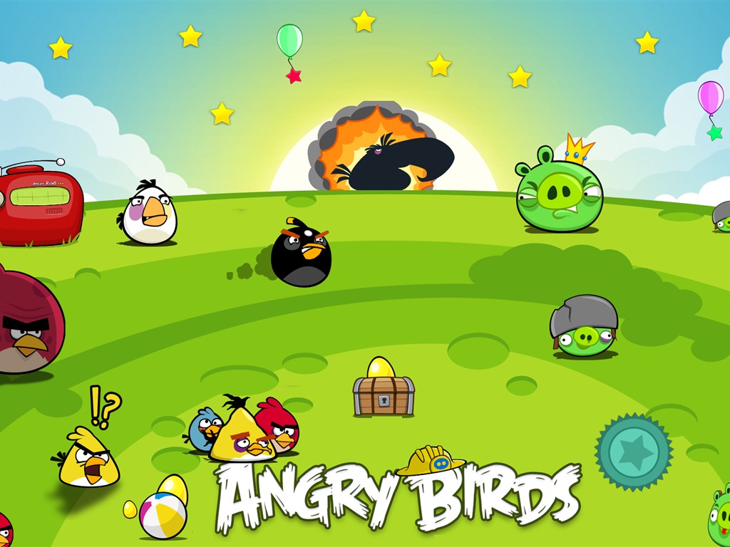 Angry Birds fonds d'écran de jeux #12 - 1024x768