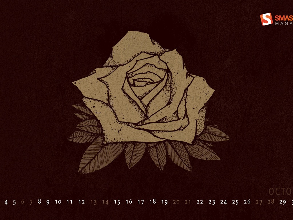 Октябрь 2012 Календарь обои (2) #5 - 1024x768