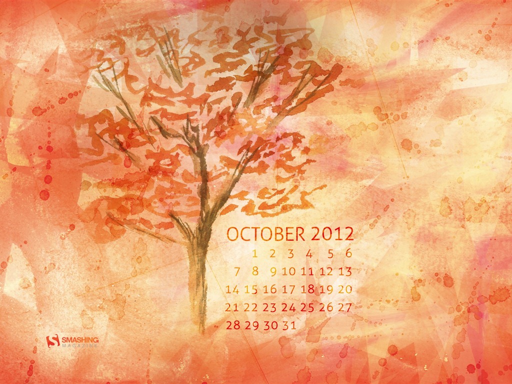 2012년 10월 캘린더 벽지 (2) #15 - 1024x768