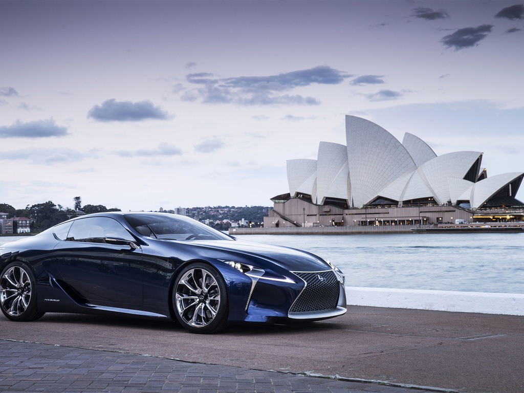 2012 Lexus LF-LC Concept Bleu fonds d'écran HD #2 - 1024x768
