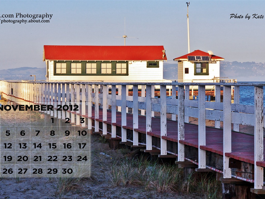 Novembre 2012 Calendar Wallpaper (2) #11 - 1024x768
