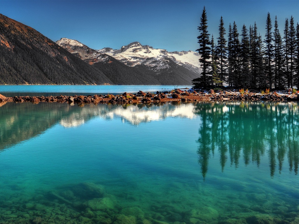 호수, 바다, 나무, 숲, 산, 아름다운 풍경을 배경 화면 #14 - 1024x768