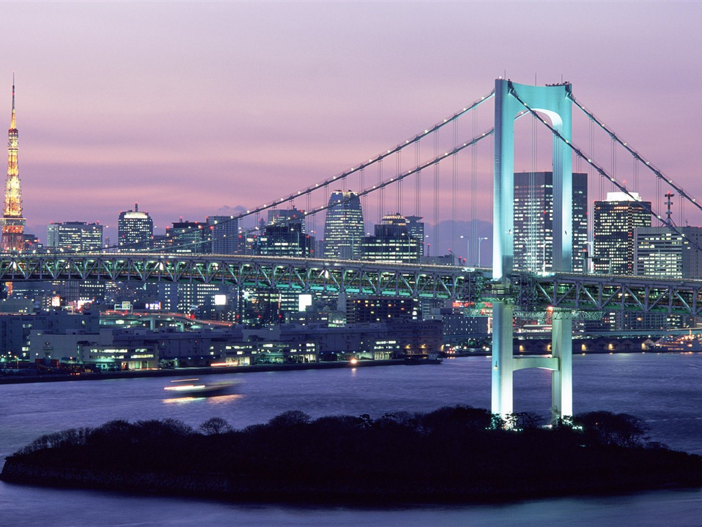 Windows 8 official panoramic wallpaper, cityscapes, Bridge, Horizon #5 - 1024x768