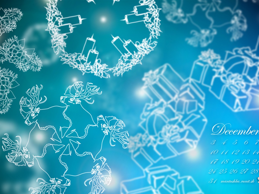 Dezember 2012 Kalender Wallpaper (1) #12 - 1024x768