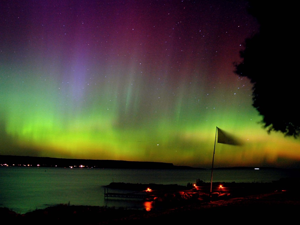 Природные чудеса Northern Lights HD обои (1) #3 - 1024x768