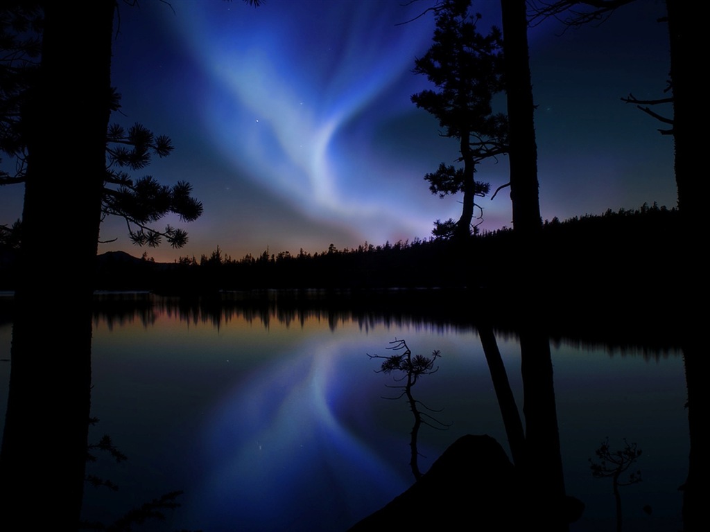Природные чудеса Northern Lights HD обои (1) #11 - 1024x768