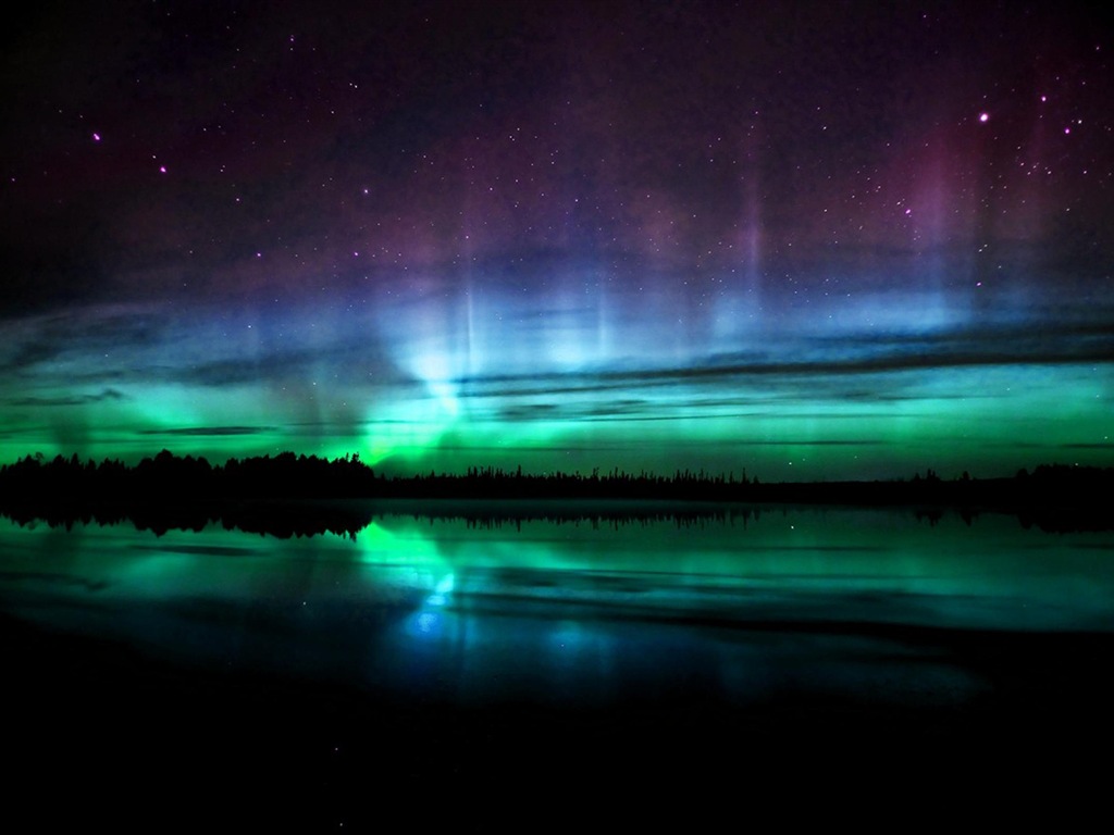 Природные чудеса Northern Lights HD обои (1) #16 - 1024x768