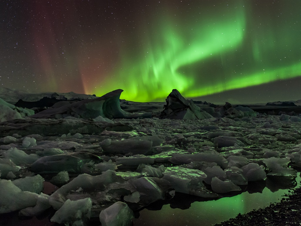Природные чудеса Northern Lights HD обои (1) #17 - 1024x768