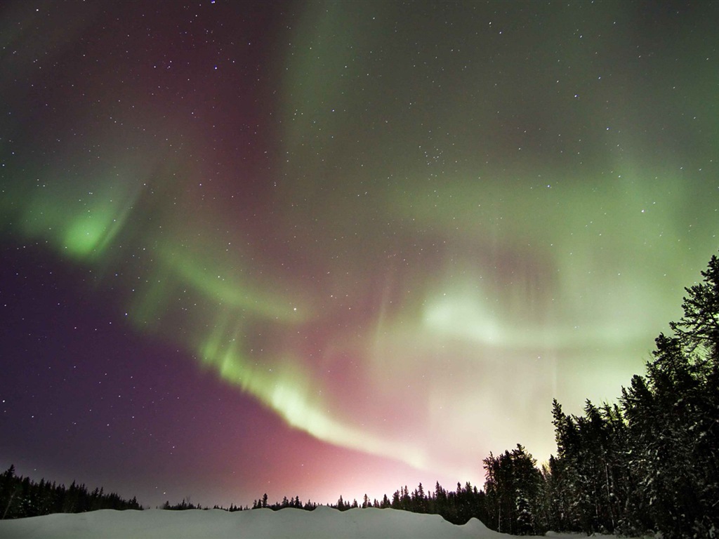 Природные чудеса Northern Lights HD обои (1) #18 - 1024x768
