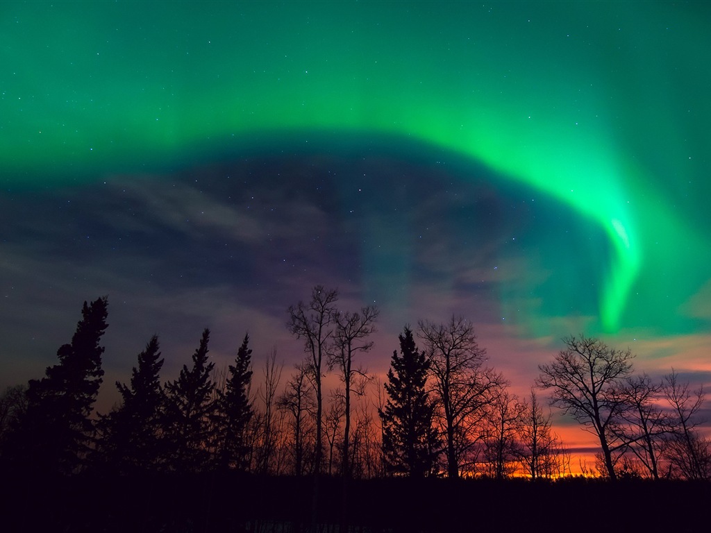 Природные чудеса Northern Lights HD обои (1) #19 - 1024x768