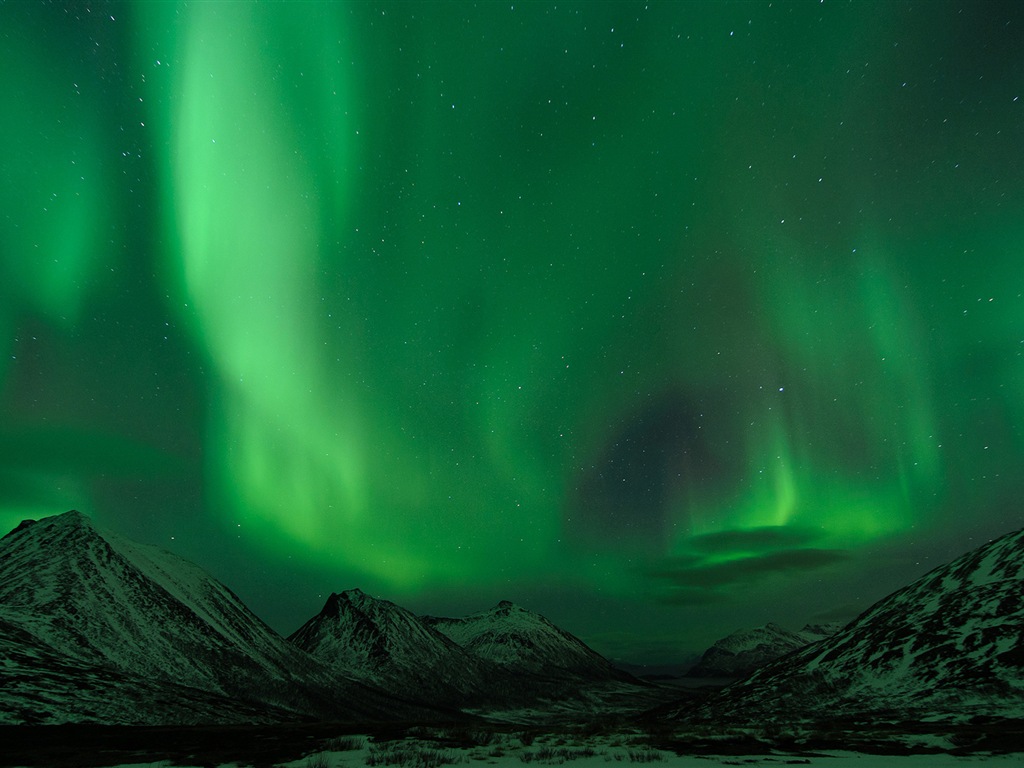 Природные чудеса Northern Lights HD обои (1) #20 - 1024x768