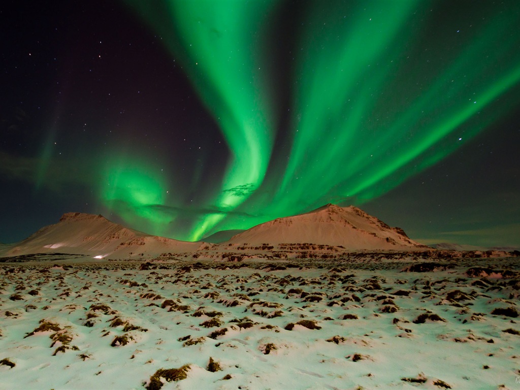 Природные чудеса Northern Lights HD обои (2) #6 - 1024x768