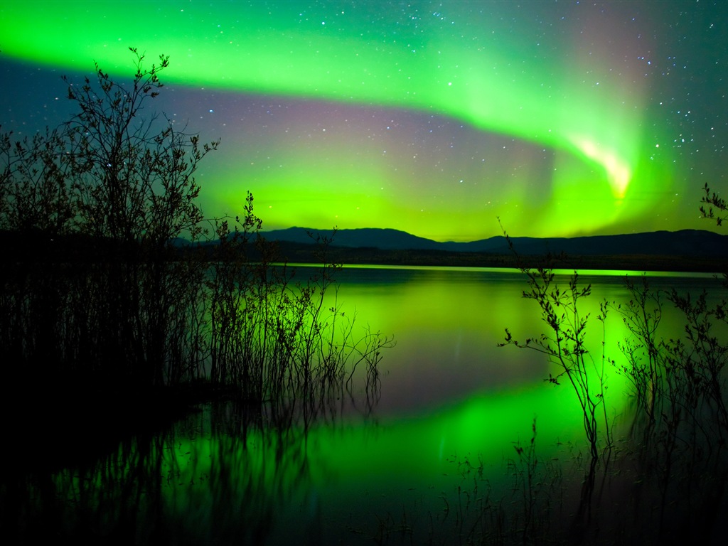 Природные чудеса Northern Lights HD обои (2) #12 - 1024x768