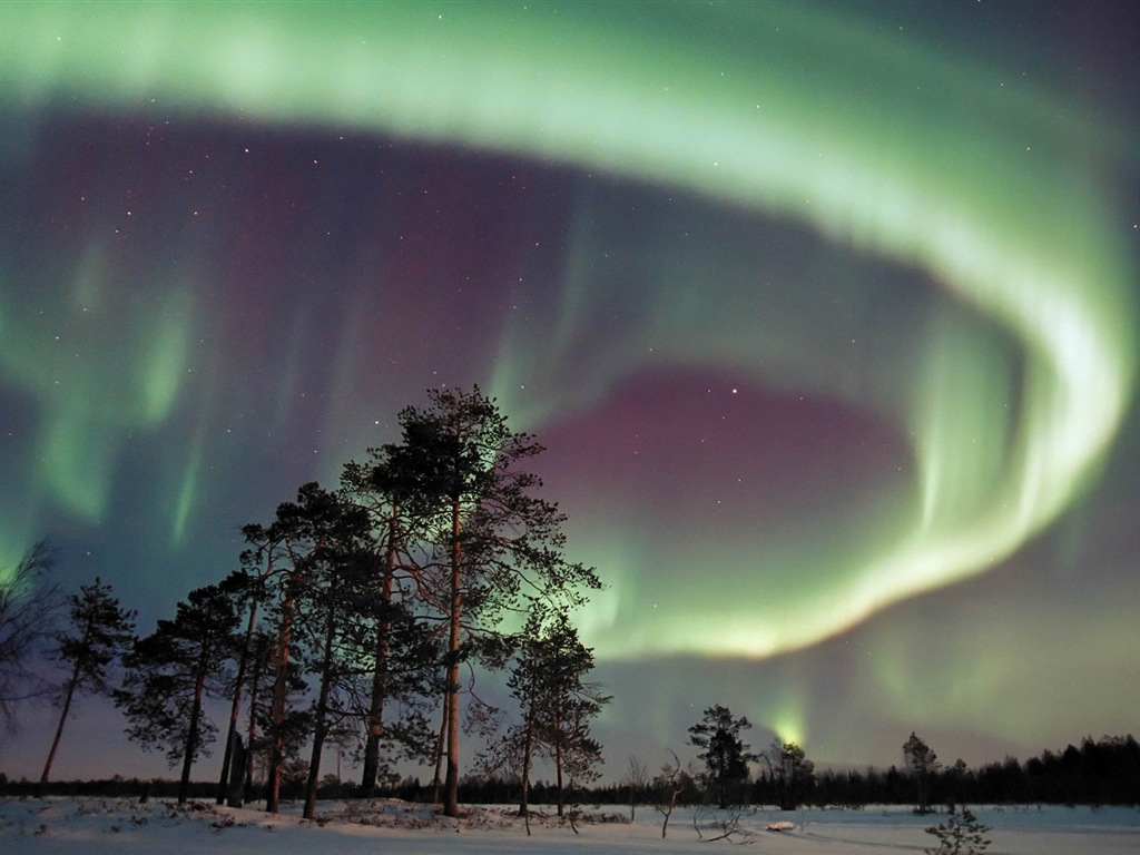 Природные чудеса Northern Lights HD обои (2) #13 - 1024x768