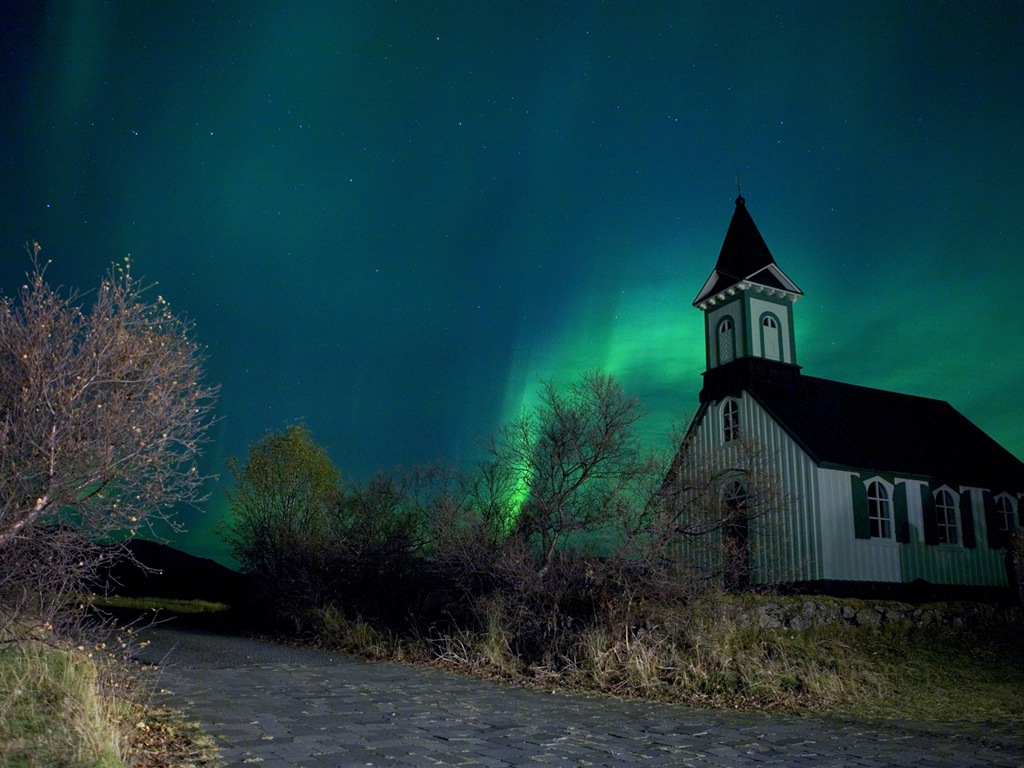 Природные чудеса Northern Lights HD обои (2) #14 - 1024x768