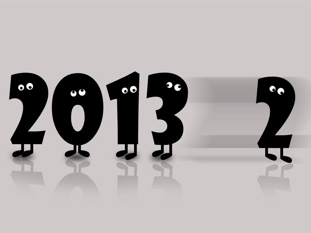 2013 Año Nuevo fondo de pantalla tema creativo (1) #2 - 1024x768