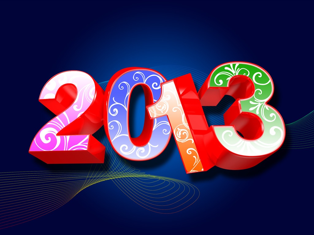 2013 Año Nuevo fondo de pantalla tema creativo (1) #12 - 1024x768