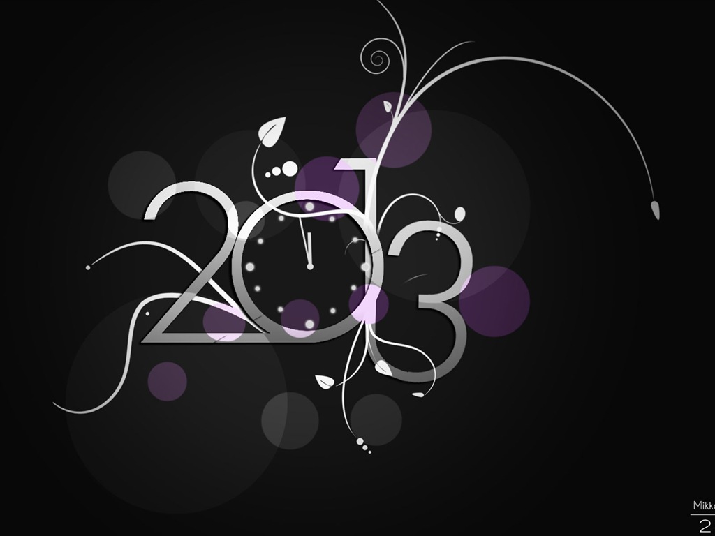 2013 새해 테마 창작 배경 화면 (2) #12 - 1024x768