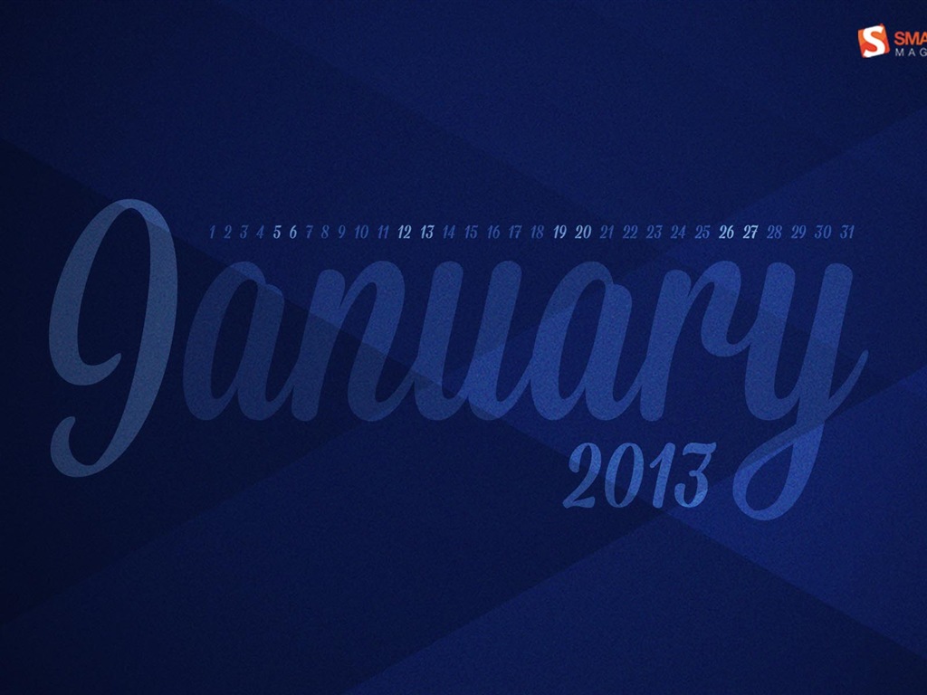 January 2013 Calendar wallpaper (1) #13 - 1024x768