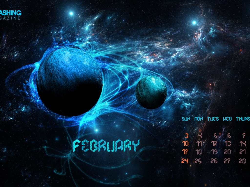 February 2013 Calendar wallpaper (1) #17 - 1024x768
