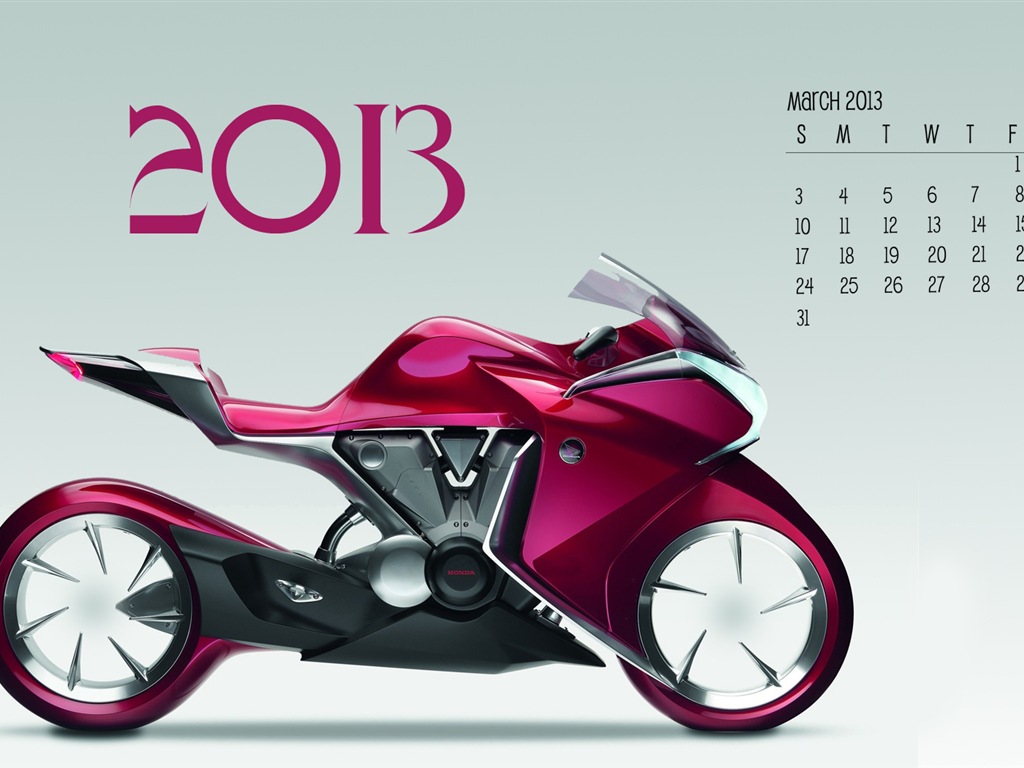 März 2013 Kalender Wallpaper (2) #19 - 1024x768