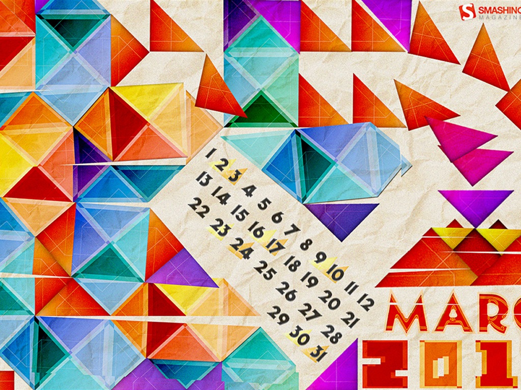 03. 2013 Kalendář tapety (1) #16 - 1024x768