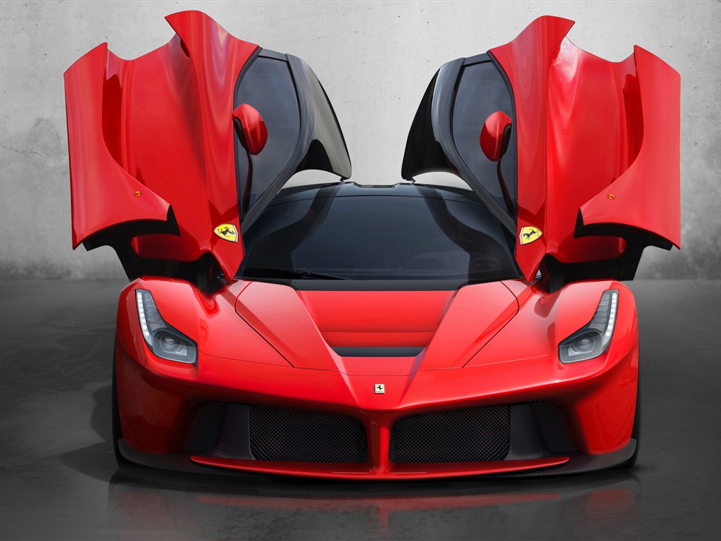 2013 Ferrari rouge LaFerrari supercar HD fonds d'écran #1 - 1024x768
